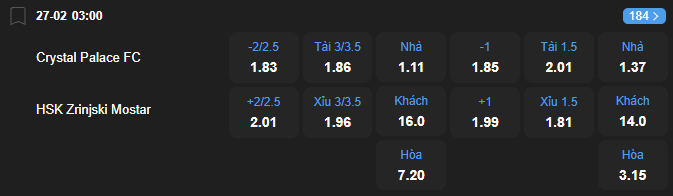 Tỷ lệ kèo Crystal Palace vs HSK Zrinjski Mostar nhan-dinh-soi-keo-crystal-palace-vs-hsk-zrinjski-mostar-luc-03h00-ngay-27-2-2026-2