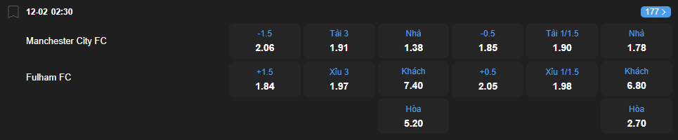 Tỷ lệ kèo Manchester City vs Fulham nhan-dinh-soi-keo-manchester-city-vs-fulham-luc-02h30-ngay-12-2-2026-2